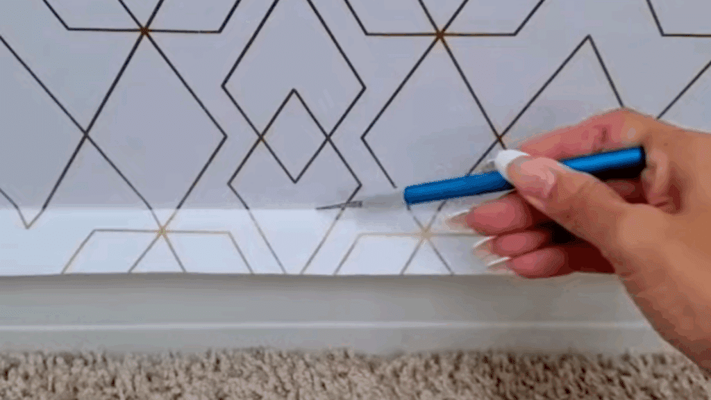 STEP 8-PUTTING WALLPAPER ON TEXTURED WALLS