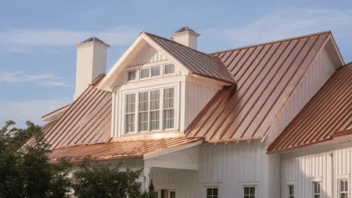 Warm white with copper roof combo