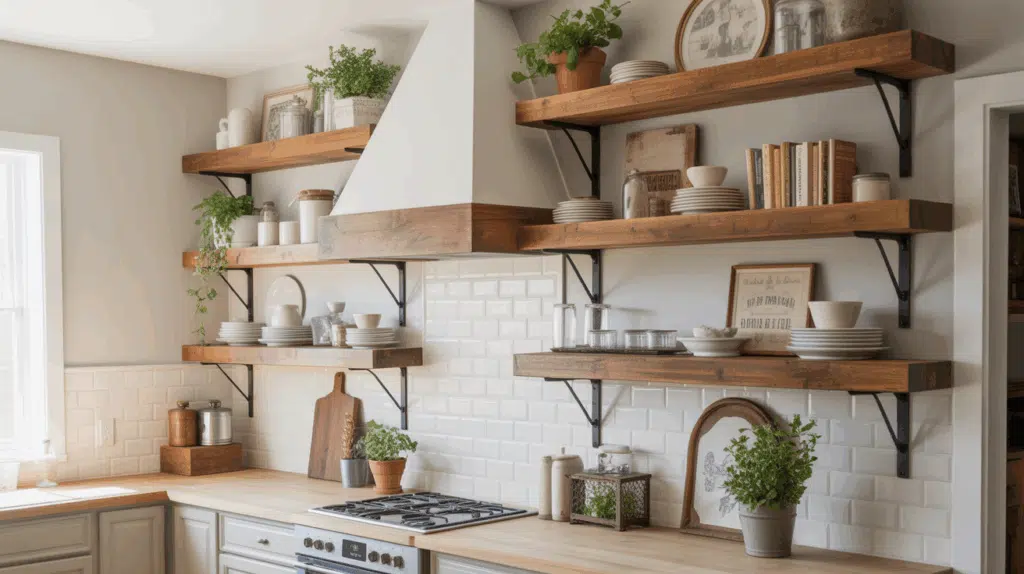 a bright farmhouse style barndominium