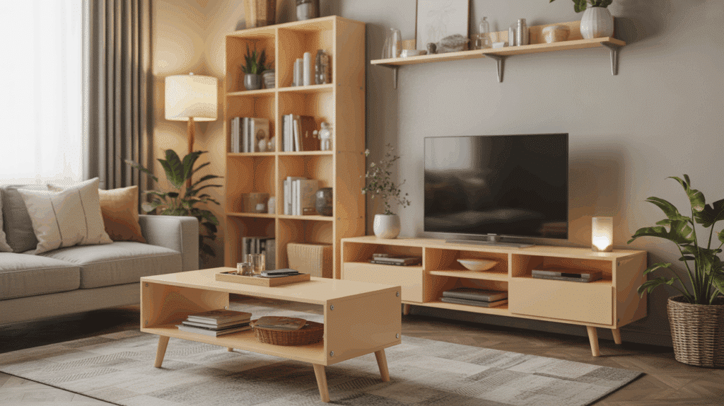 a cozy budget friendly living room