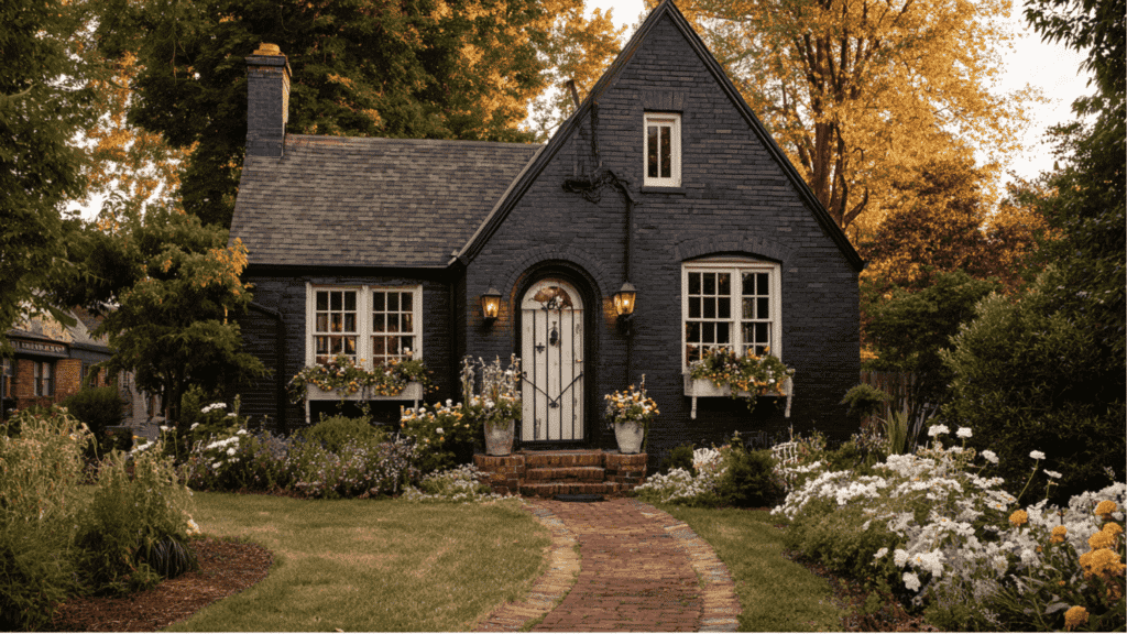 Cozy Cottage Look with Black Brick