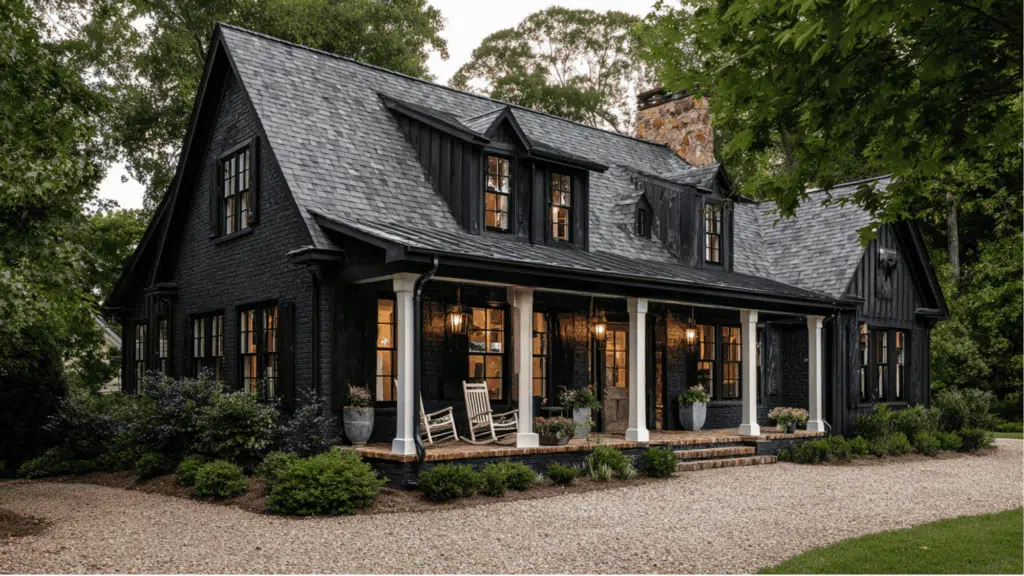 Farmhouse Style with Black Brick