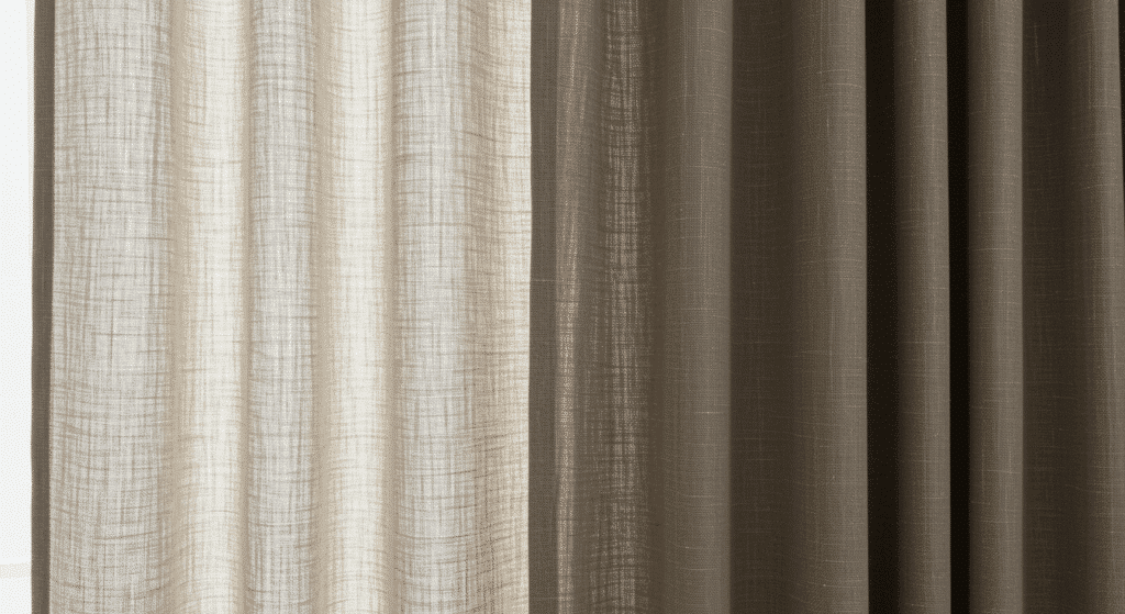 cozy curtain textures