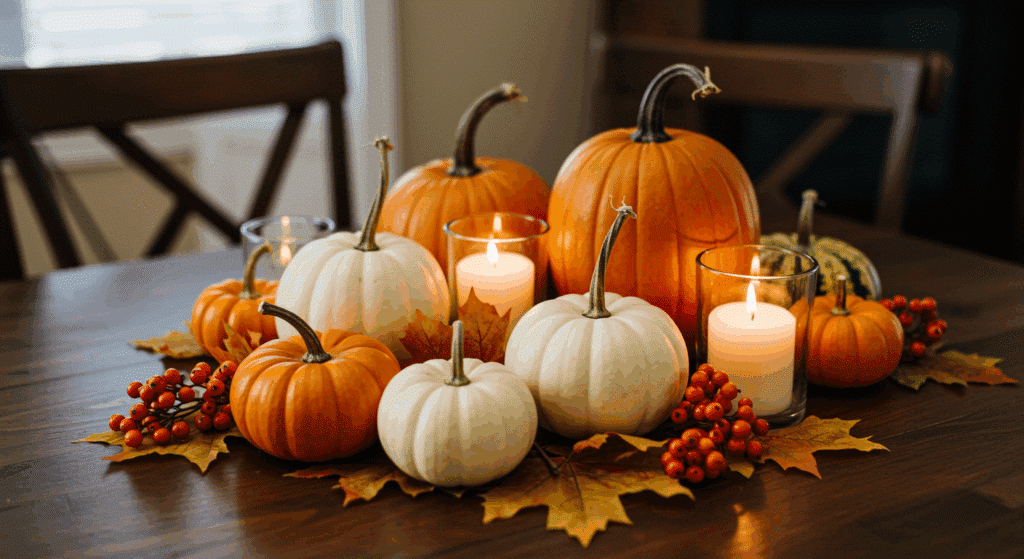 harvest pumpkin centerpiece