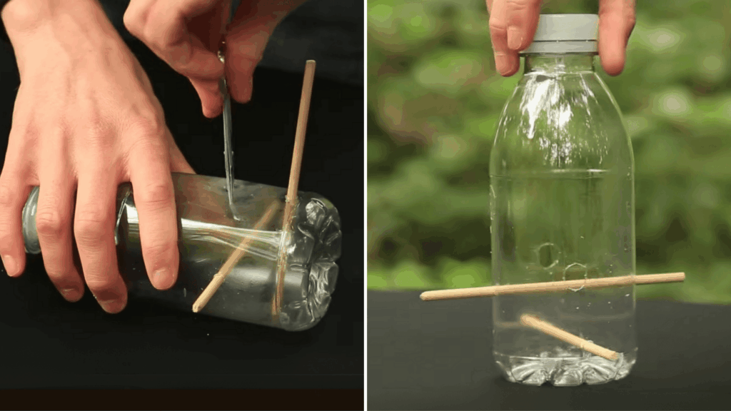 make small feeding holes above each perch