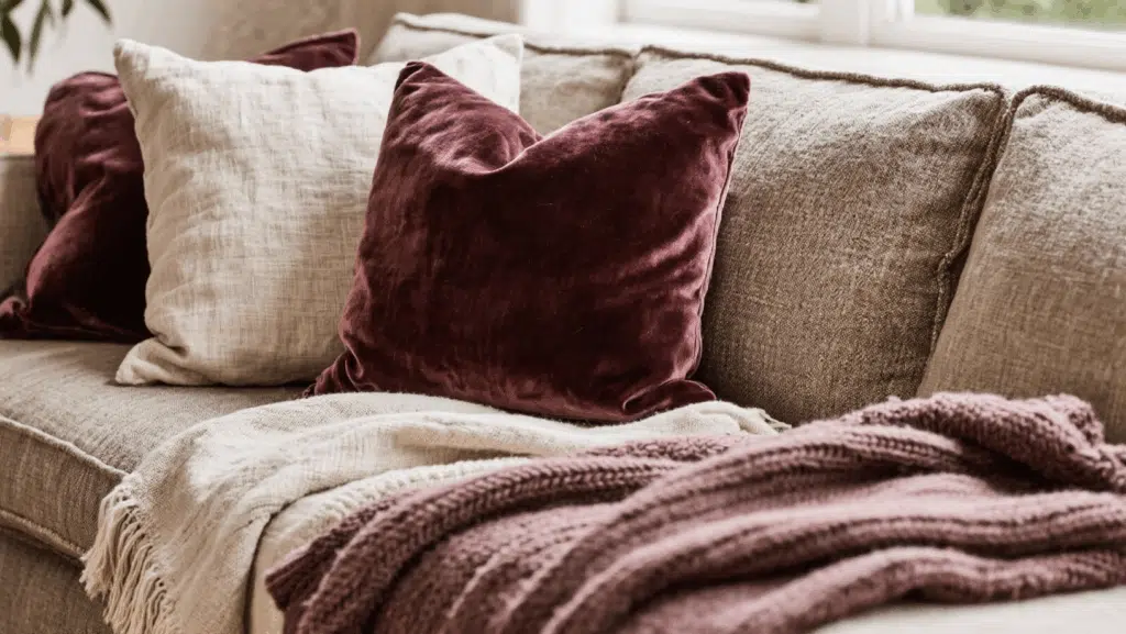 mixed fabrics linen velvet knit