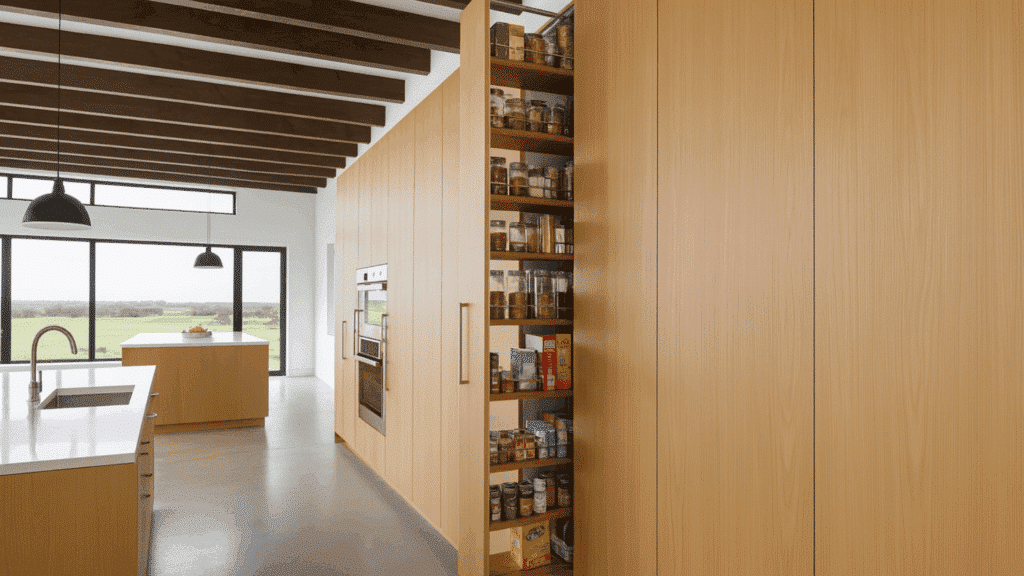pull out pantry wall