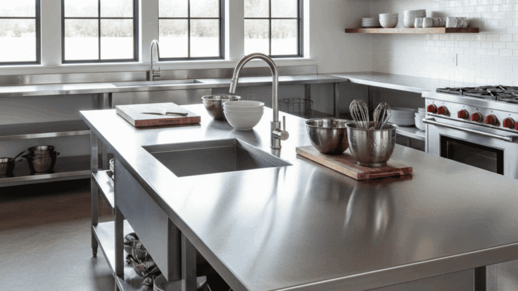 stainless steel countertops