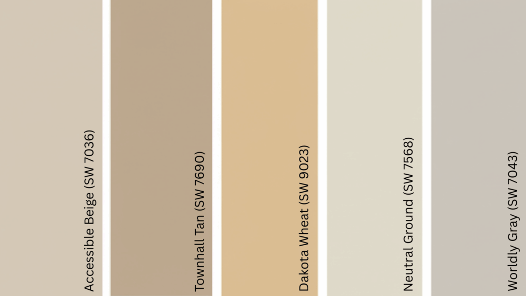 warm neutral coordinating colors