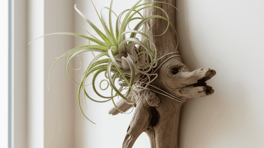 air plant driftwood display
