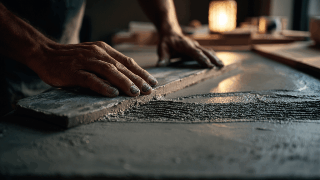 applying a concrete overlay