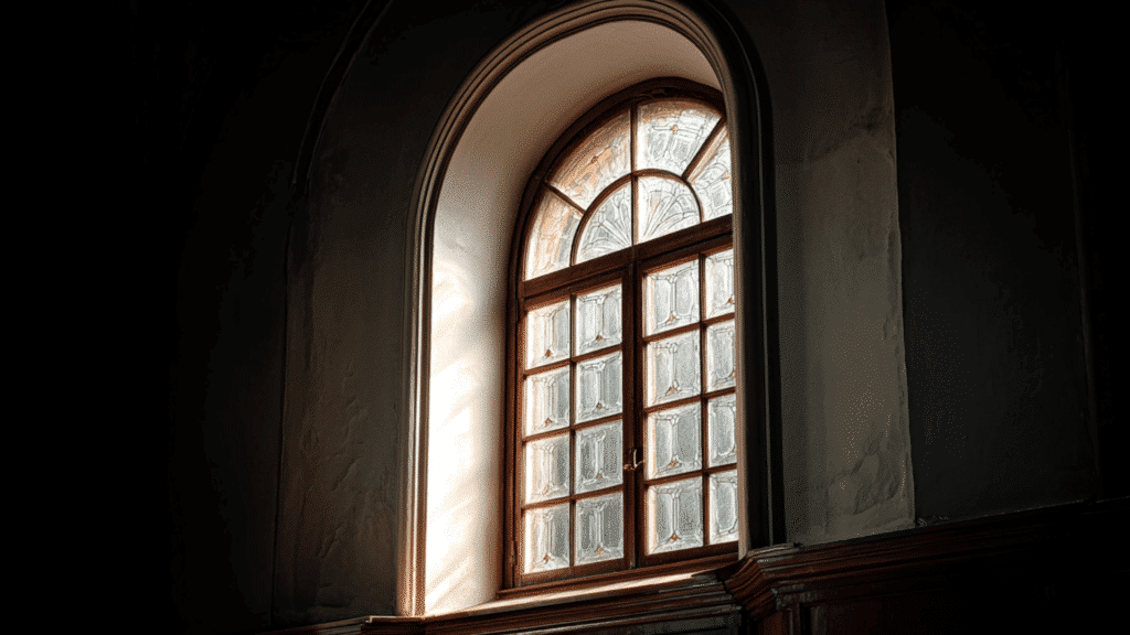 arched or gothic windows