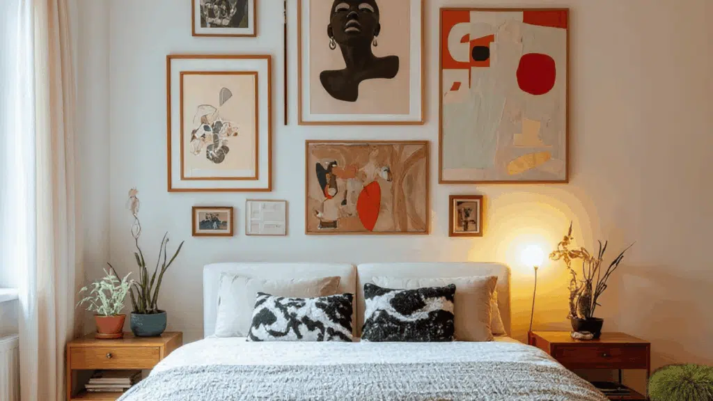 art deco inspired bedroom