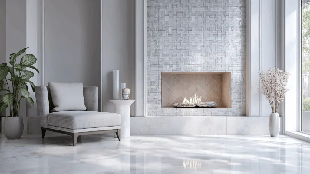 basketweave marble mosaic