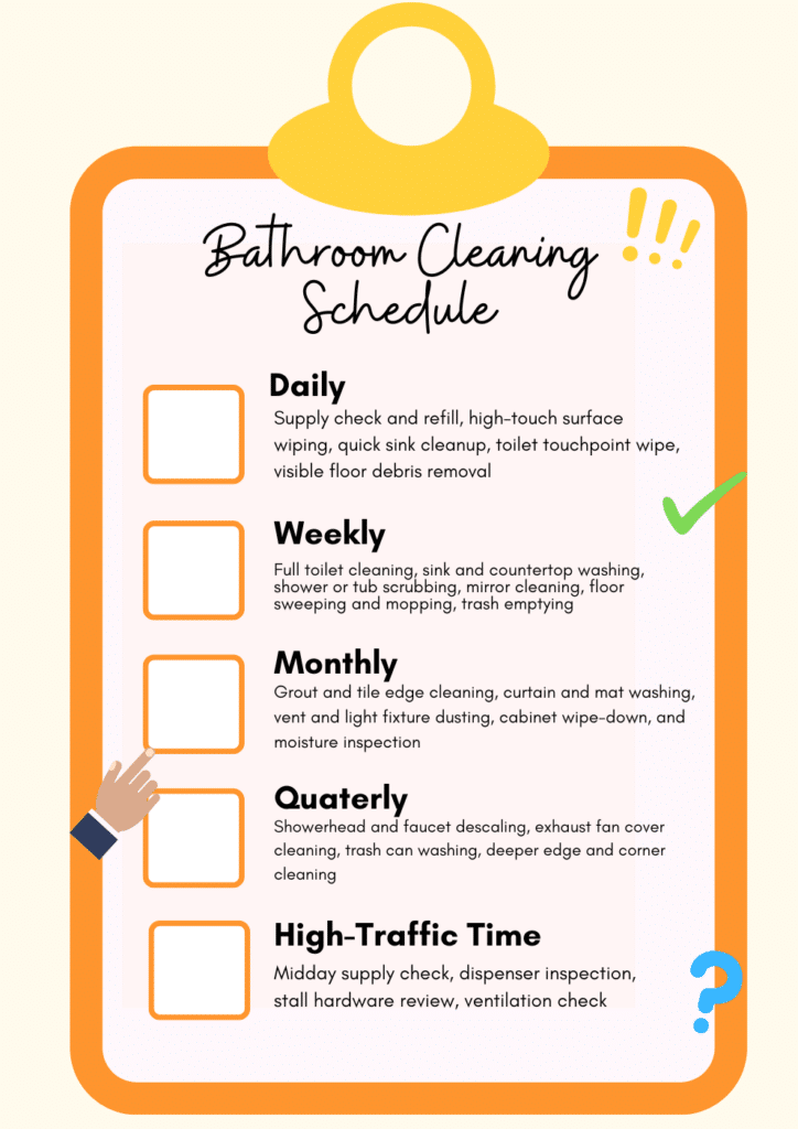 bathroom cleaning schedule
