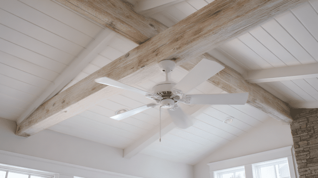 beams with ceiling fans built in