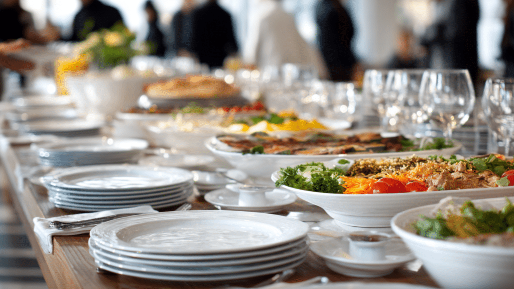 buffet setting