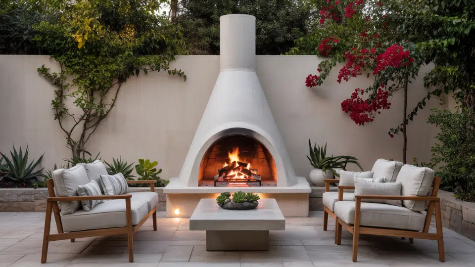 build an outdoor fireplace