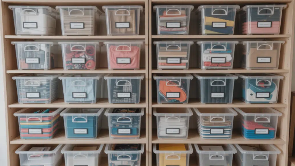 clear bin storage system