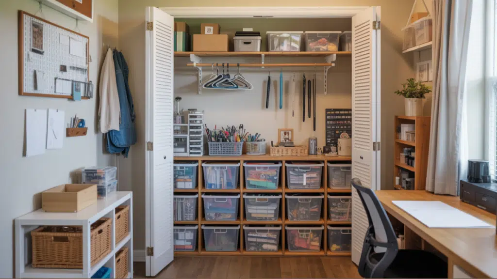 closet to craft room conversion