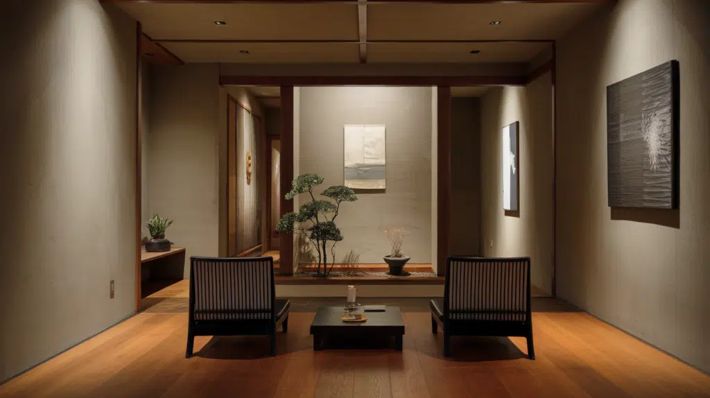 concrete and wood interiors for balance japanese style house