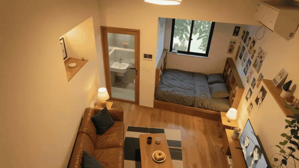 contemporary open concept studio interior