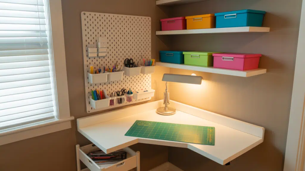 corner craft station layout