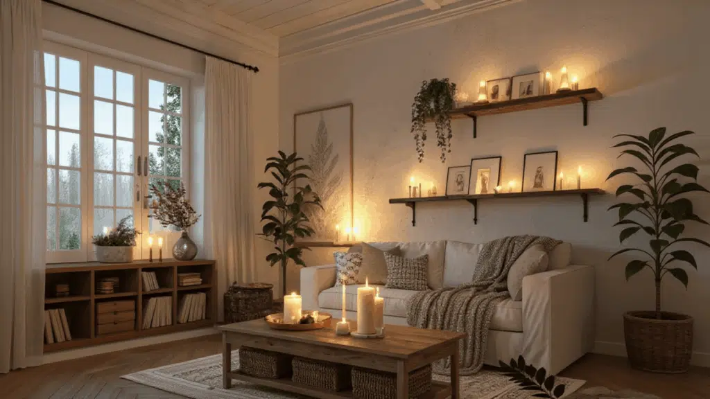 cozy inspired living space