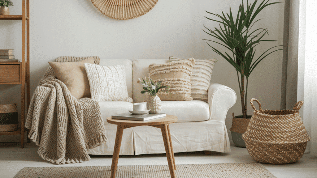 cozy small living room textures