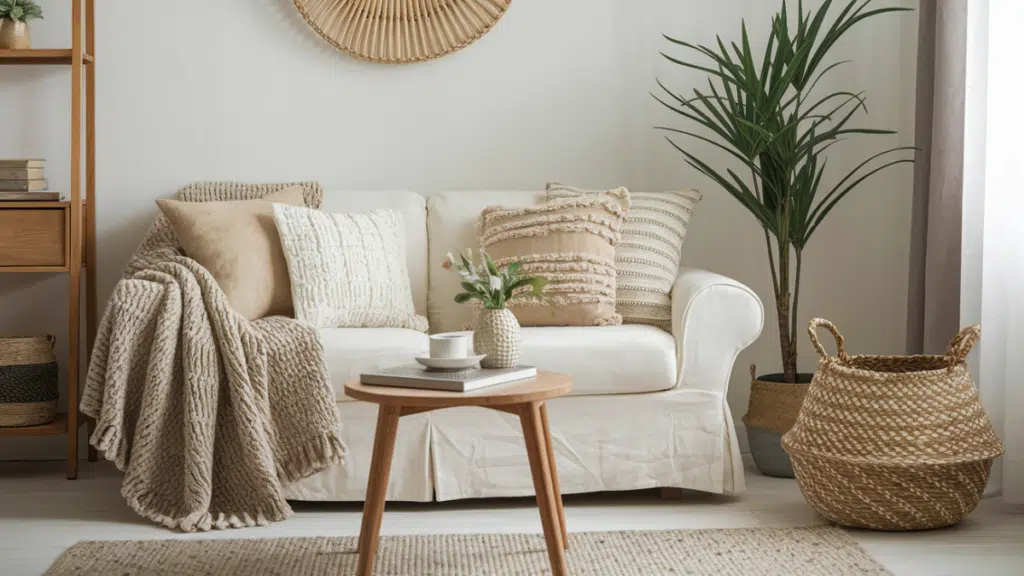 cozy small living room textures