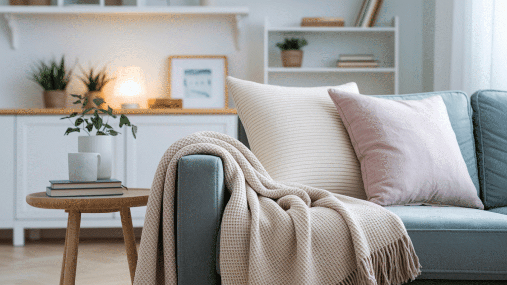 cozy throw blanket small living room