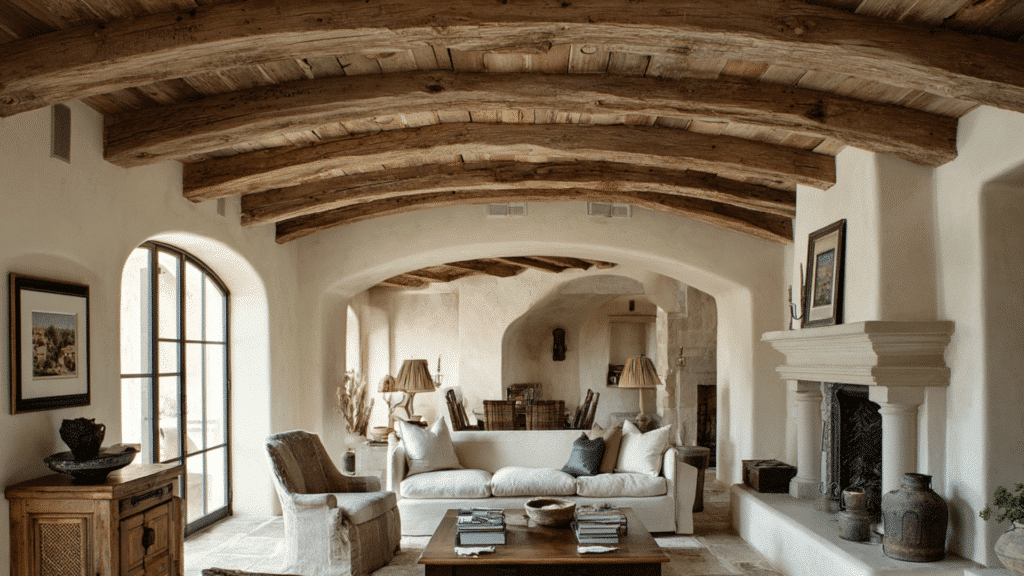 curved beams for a unique ceiling line