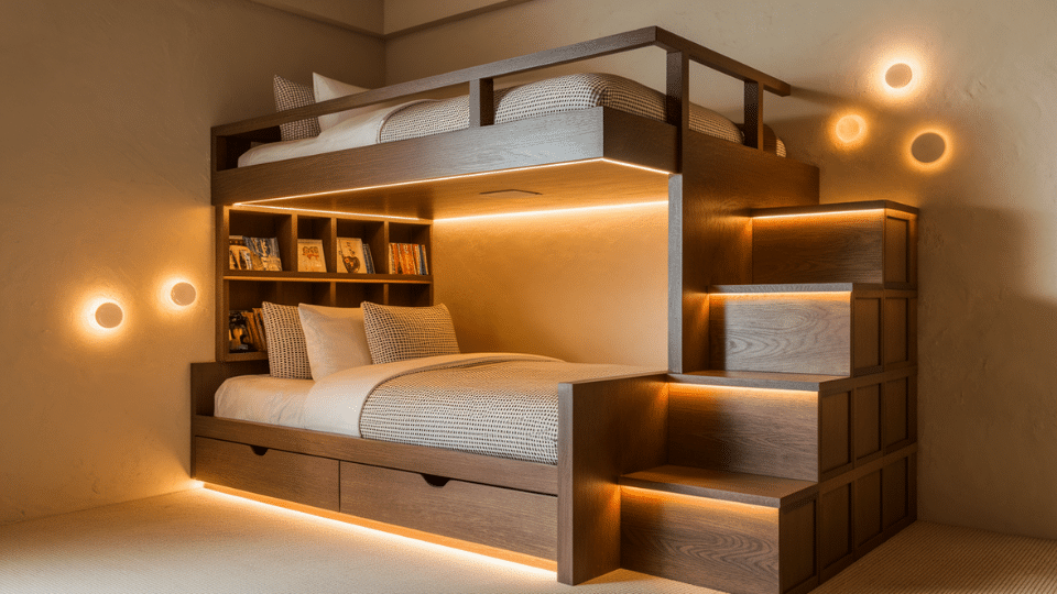 customization ideas for diy and built In bunk beds