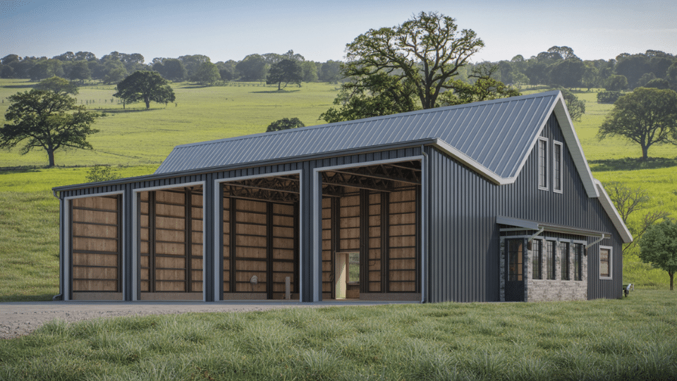 drive through garage barndominium