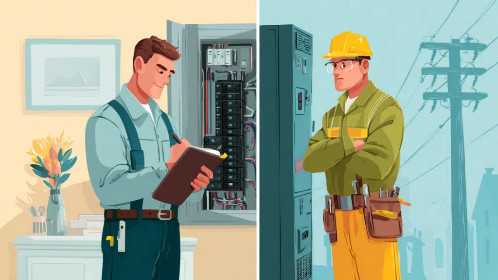 electrician vs utility company who to call