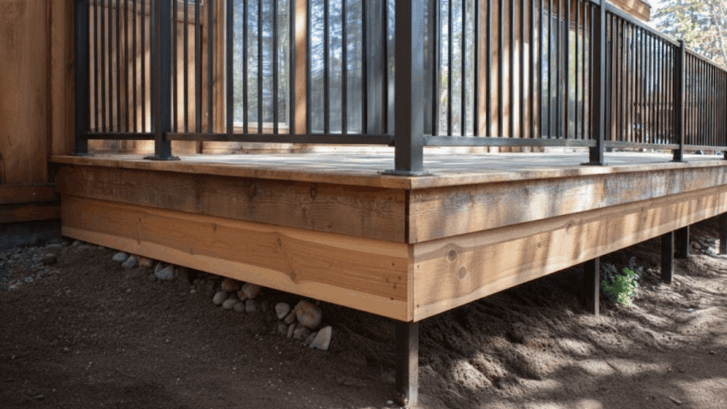 floating panel sections on sloped yards