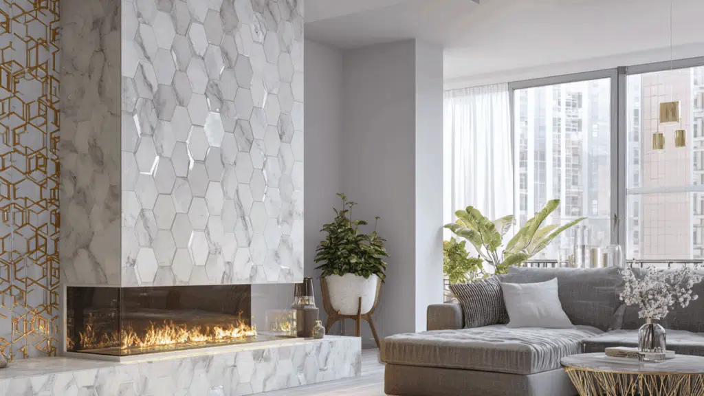 hexagon marble tile