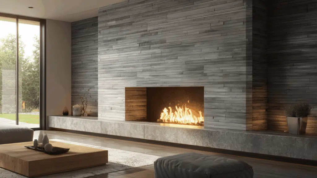 horizontal stacked subway tile