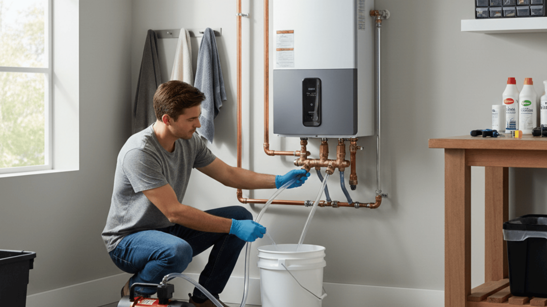how to flush a tankless water heater