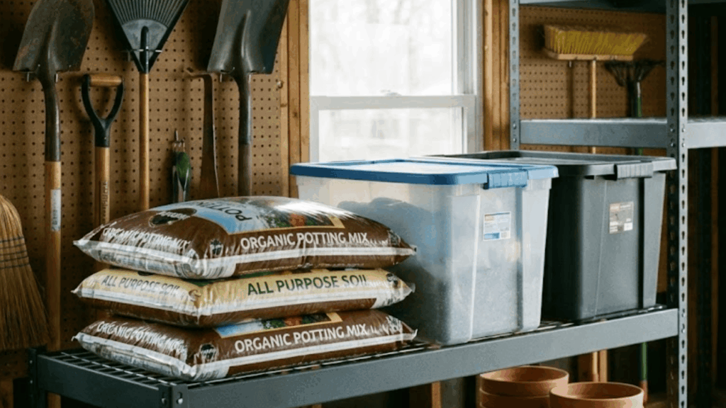 how to store potting soil