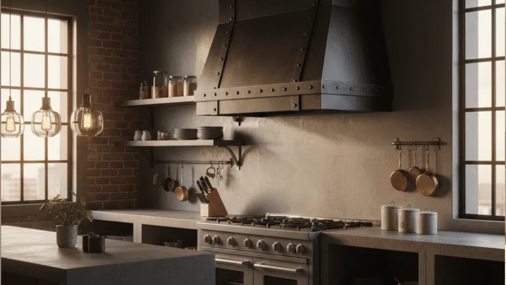 industrial metal hood