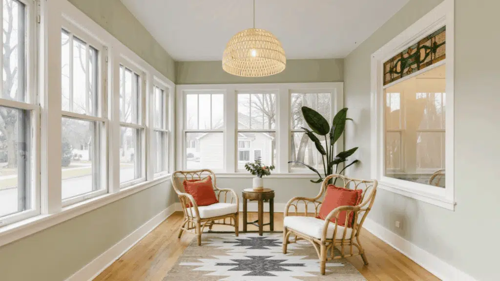 keep walkways open small sunroom ideas