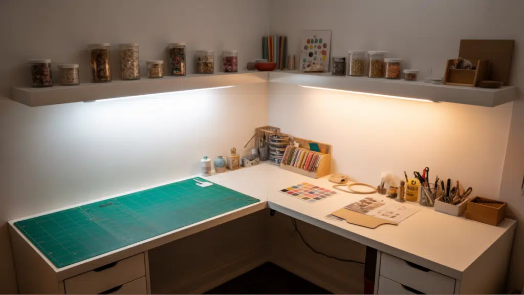 l shaped workstation layout