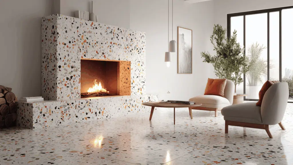 large terrazzo look porcelain tile