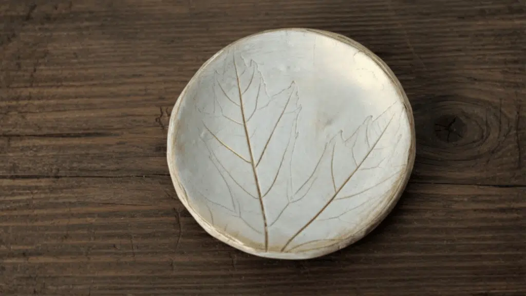 leaf imprint dish