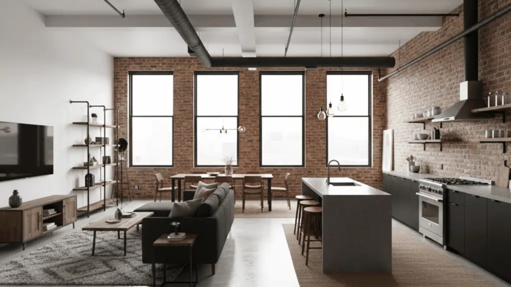 loft style open floor