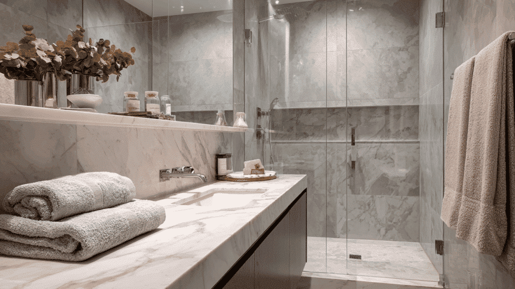 marble or marble look finishes