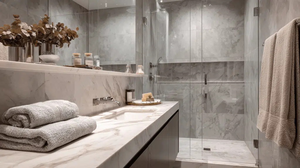marble or marble look finishes
