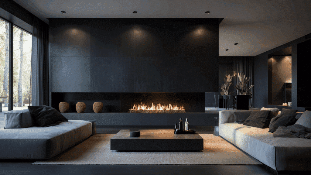 matte black porcelain tile