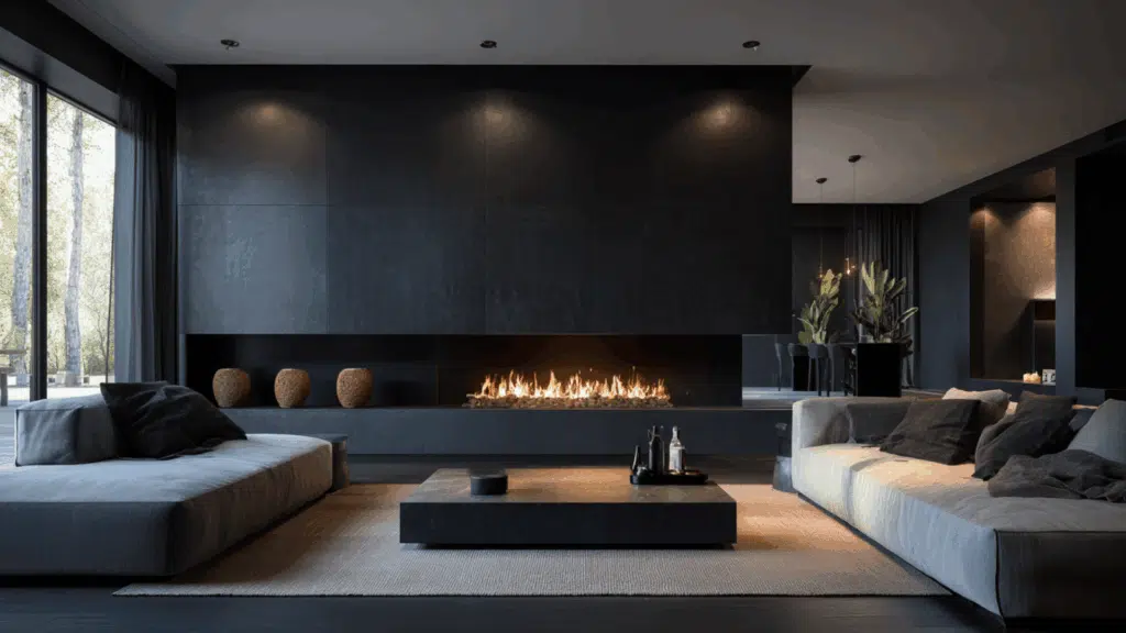 matte black porcelain tile